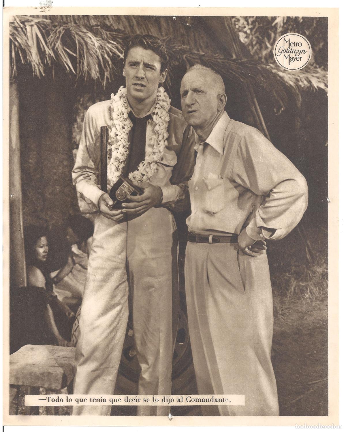 Kino: F36220 PETER LAWFORD JIMMY DURANTE EN UNA ISLA CONTIGO FOTOCROMO B/N ORIGINAL ESPA&Ntilde;OL