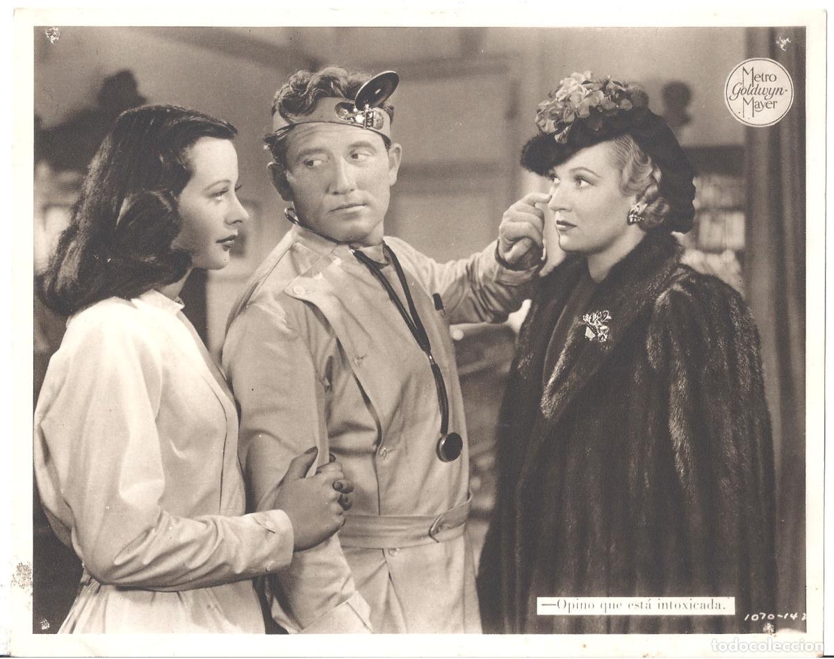 Kino: F36224 HEDY LAMARR SPENCER TRACY ESTA MUJER ES MIA FOTOCROMO B/N ORIGINAL ESPA&Ntilde;OL