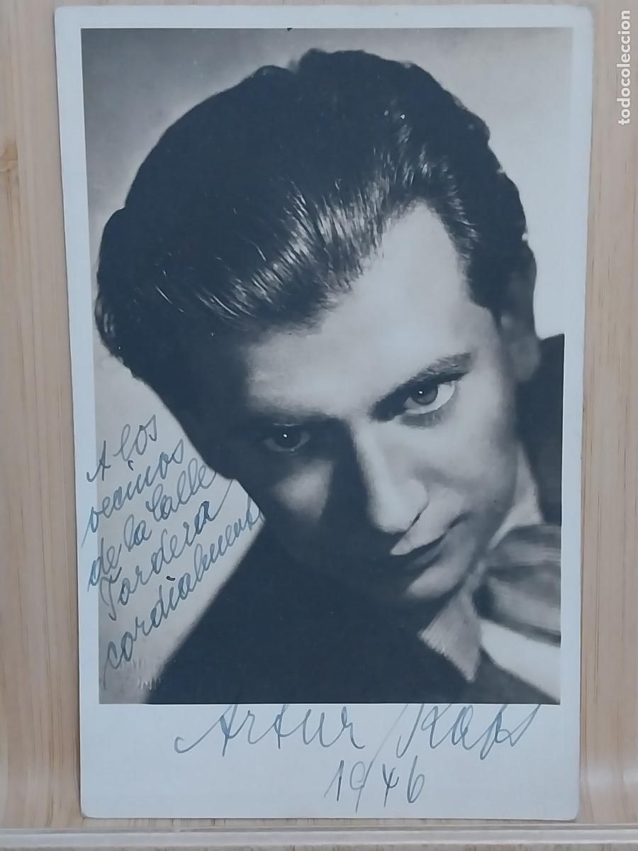 Cine: ARTUR KAPS AUTOGRAFO ORIGINAL 1946 TARJETA Director teatral TAMA&Ntilde;O POSTAL