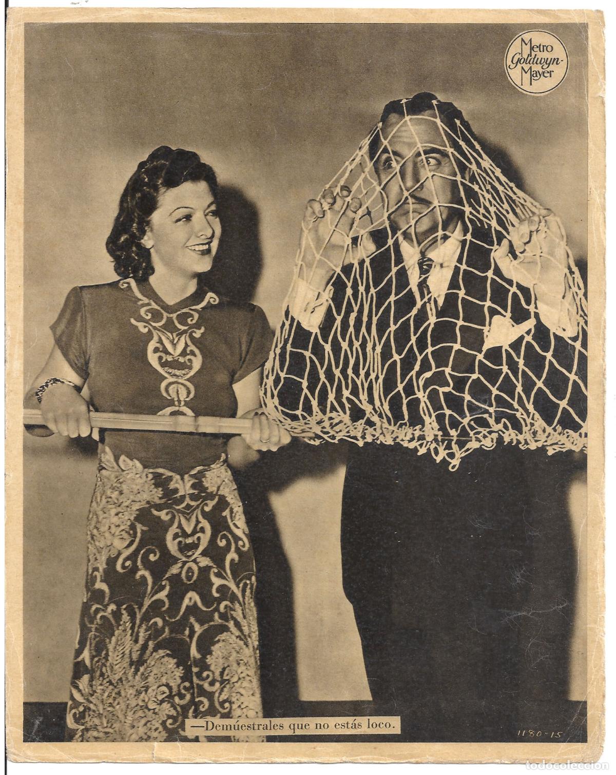 Cinema: F36236 MYRNA LOY WILLIAM POWELL MI MARIDO ESTA LOCO FOTOCROMO B/N ORIGINAL ESPA&Ntilde;OL