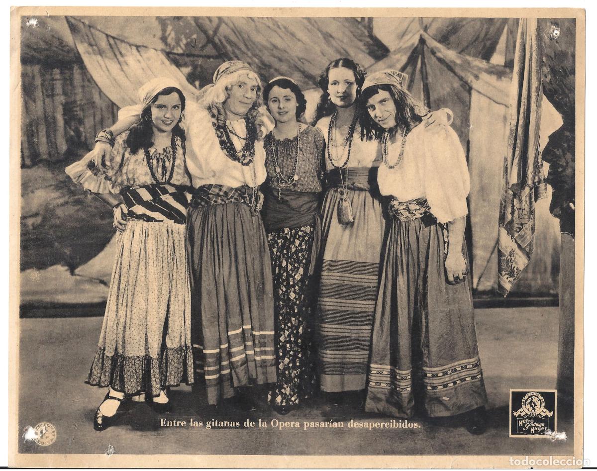 Cinema: F36246 GROUCHO CHICO MARX UNA NOCHE EN LA OPERA FOTOCROMO B/N ORIGINAL ESPA&Ntilde;OL