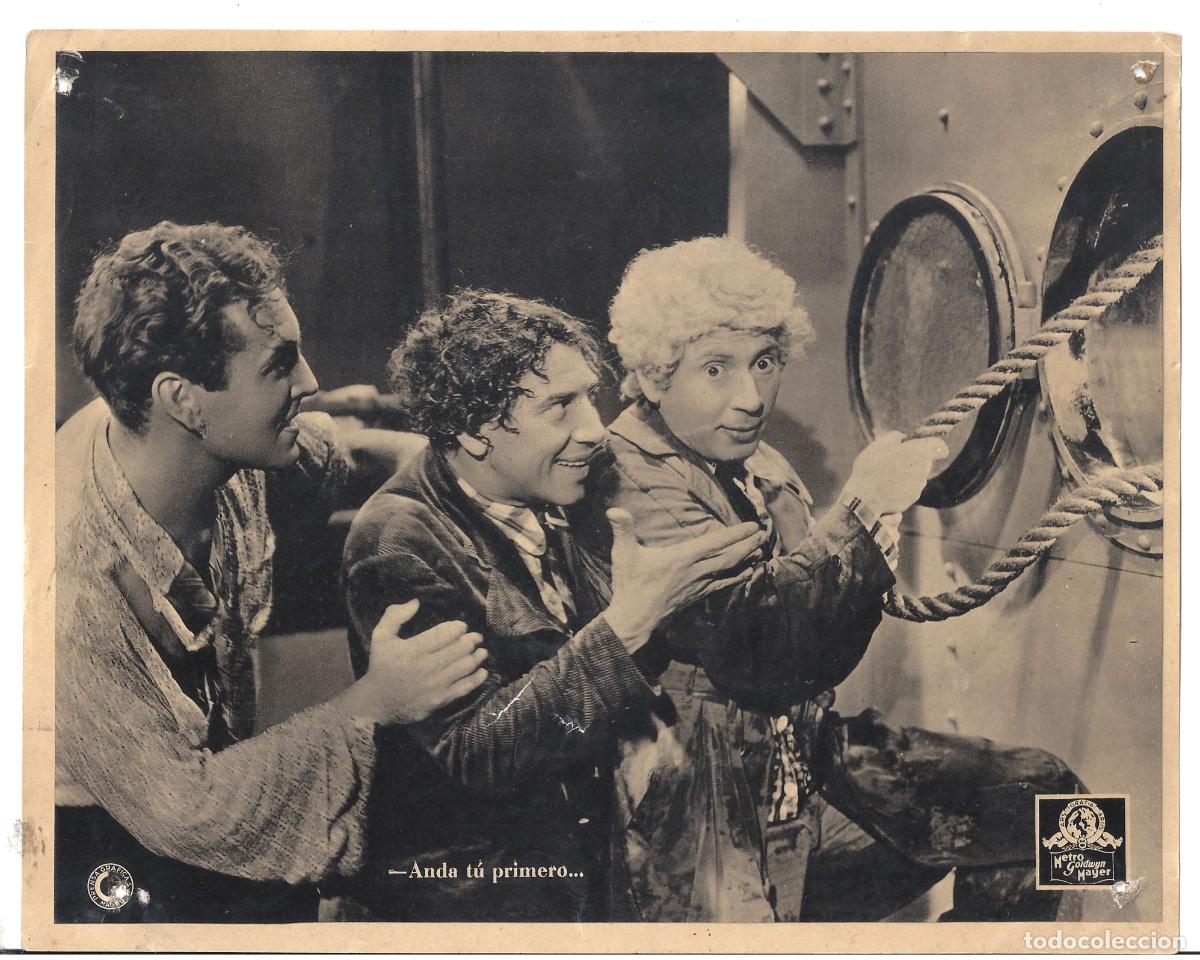 Cinema: F36247 HARPO CHICO MARX ALLAN JONES UNA NOCHE EN LA OPERA FOTOCROMO B/N ORIGINAL ESPA&Ntilde;OL