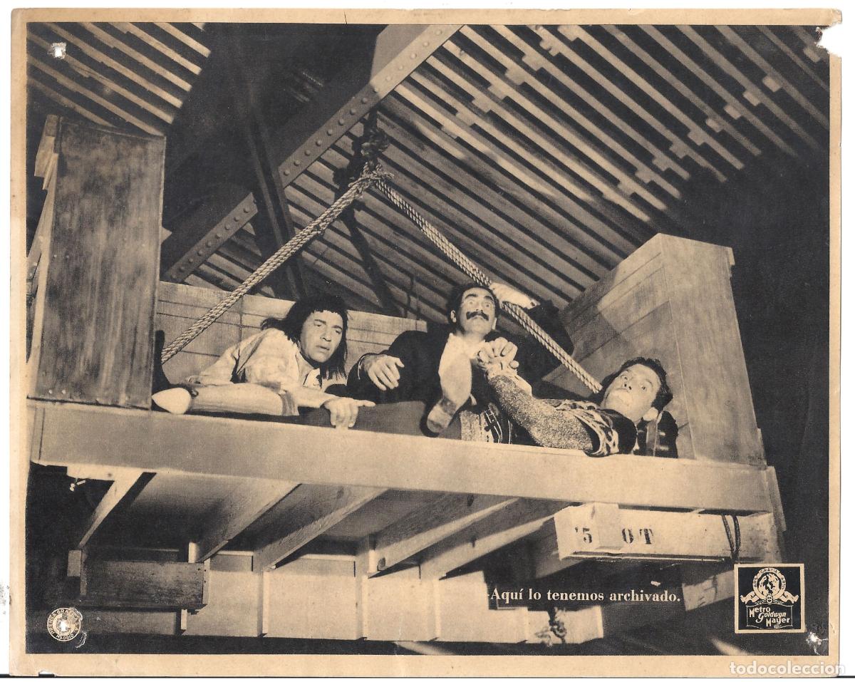 Cinema: F36248 GROUCHO CHICO MARX UNA NOCHE EN LA OPERA FOTOCROMO B/N ORIGINAL ESPA&Ntilde;OL