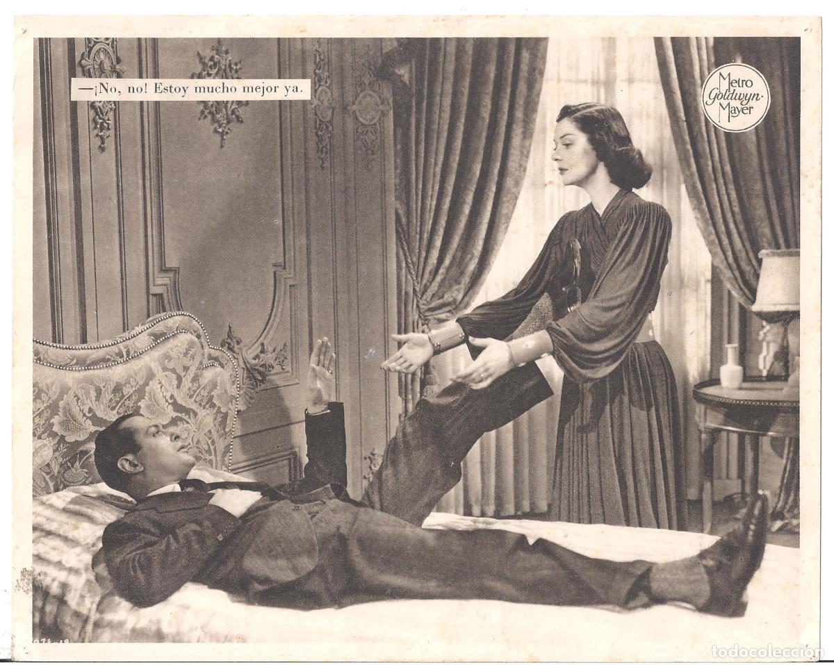 Cinema: F36265 ROSALIND RUSSELL ROBERT MONTGOMERY INVITACION PELIGROSA FOTOCROMO B/N ORIG ESPA&Ntilde;OL