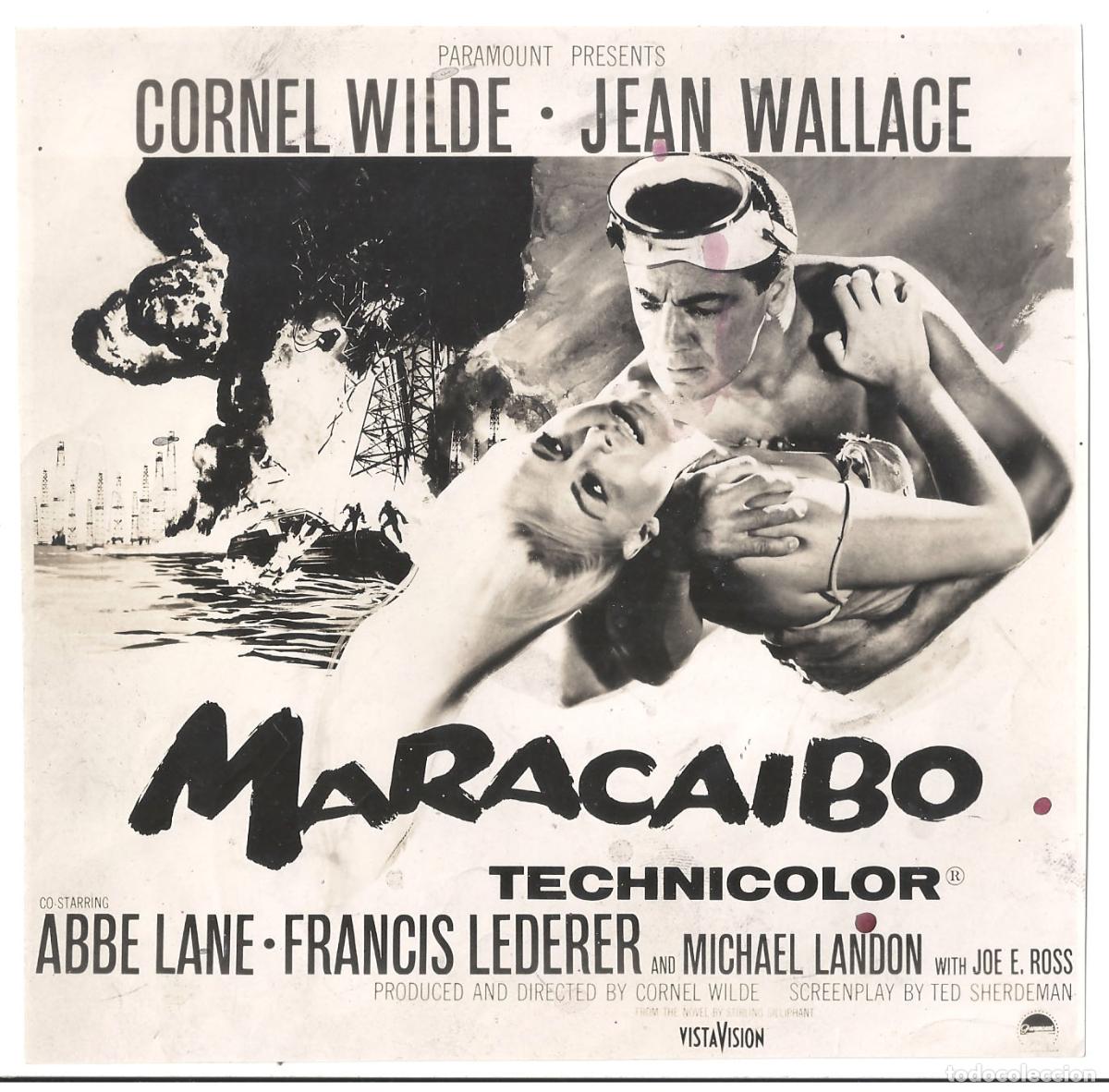 Cinema: F36272 CORNEL WILDE JEAN WALLACE MARACAIBO submarinismo FOTO B/N ORIGINAL AMERICANA