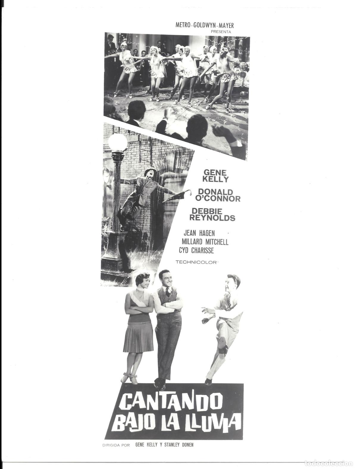 Cine: F36296 GENE KELLY DEBBIE REYNOLDS CANTANDO BAJO LA LLUVIA FOTO B/N ORIGINAL ESPA&Ntilde;OLA