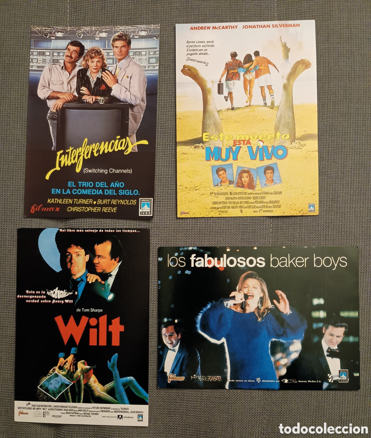 Cine: Lote 4 postales promocionales IVEX Films a&ntilde;os 80s