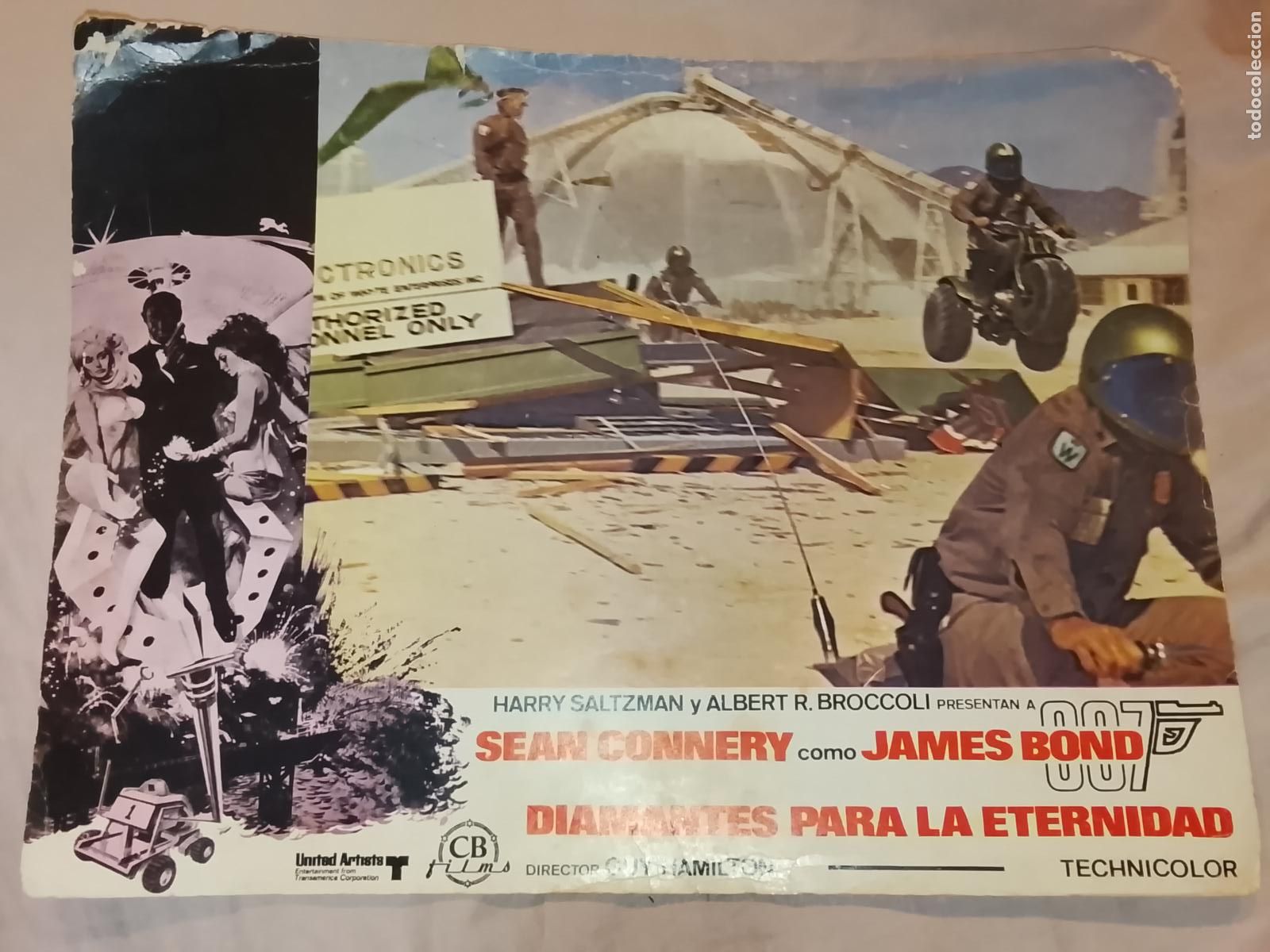 Cine: CARTEL AFICHE FOTOCROMO ORIGINAL - DIAMANTES PARA LA ETERNIDAD SEAN CONNERY JAMES BOND 007