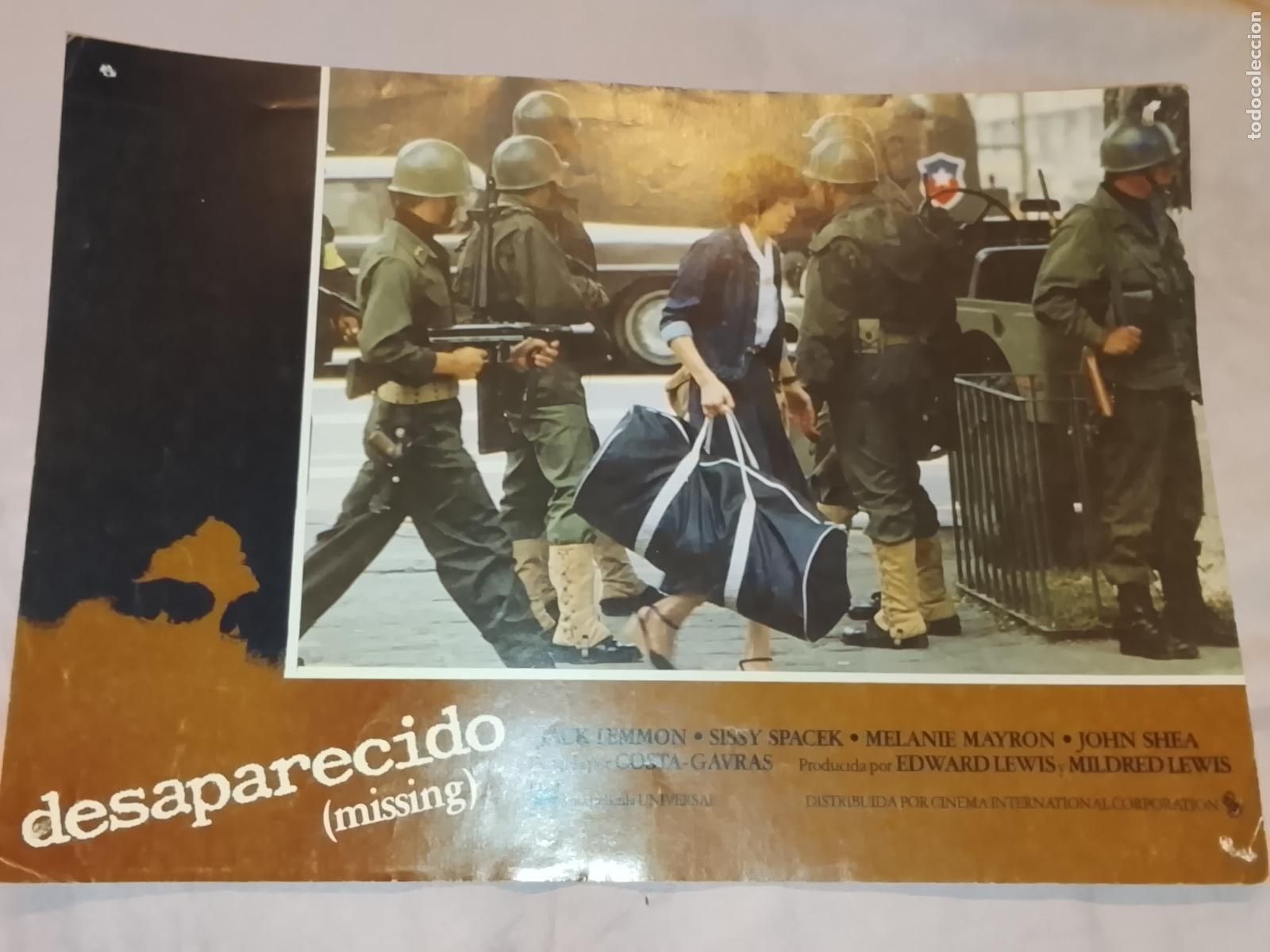 Cine: CARTEL AFICHE FOTOCROMO ORIGINAL - DESAPARECIDO MISSING JACK LEMMON SISSY SPACEK COSTA GAVRAS