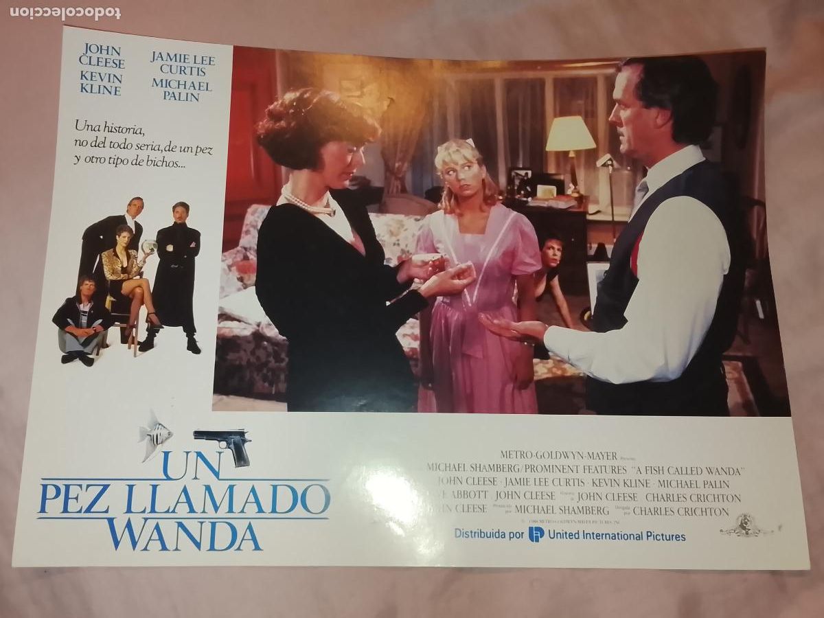 Kino: CARTEL AFICHE FOTOCROMO ORIGINAL - un pez llamado wanda