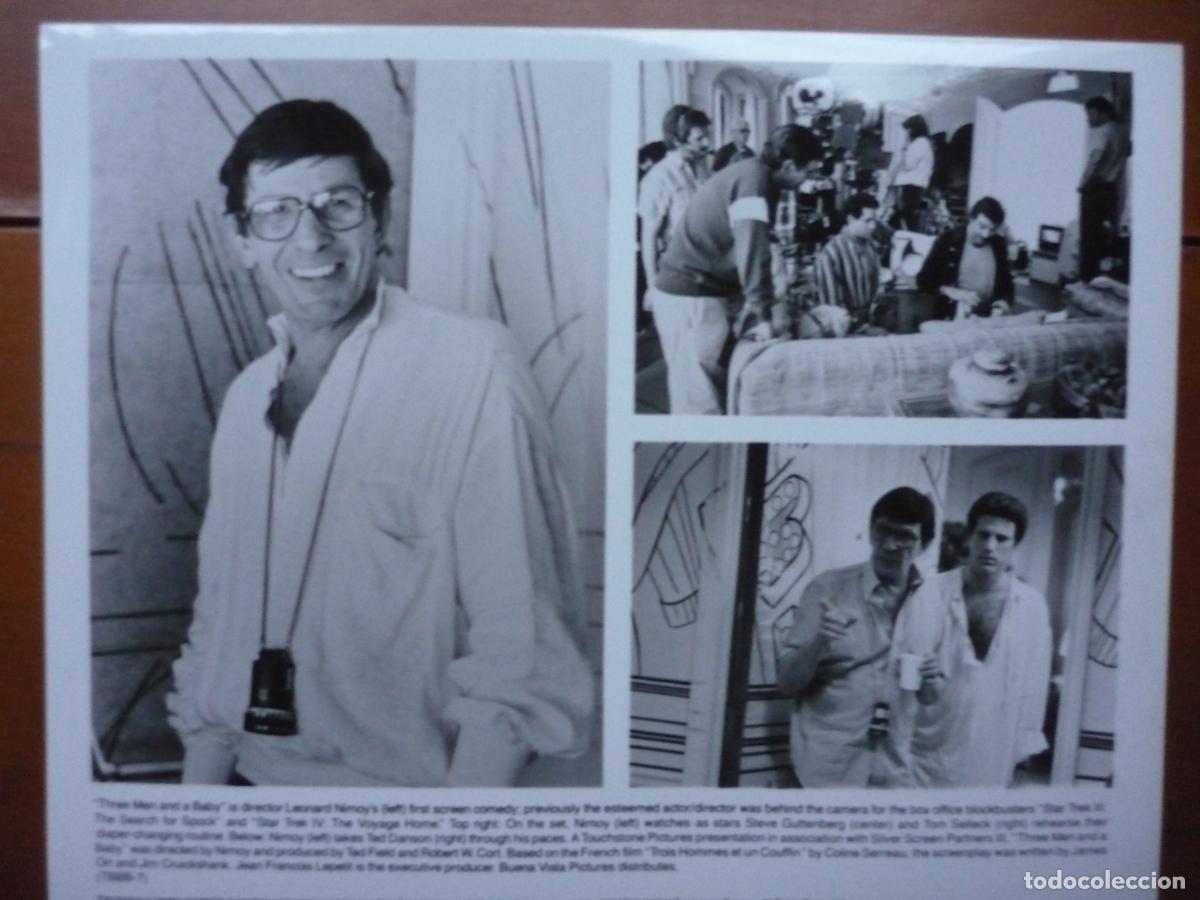 Kino: leonard nimoy - foto original b/n - cinema filmmaker - three men and a baby