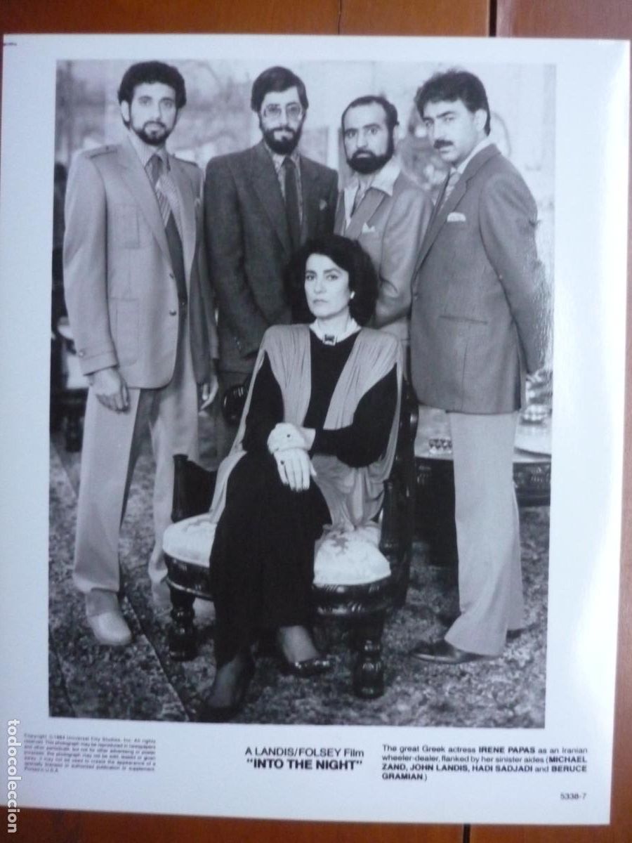 Kino: john landis - foto original b/n - cinema filmmaker - into the night - irene papas