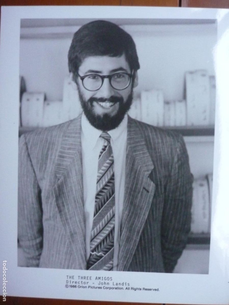 Kino: john landis - foto original b/n - cinema filmmaker - the three amigos