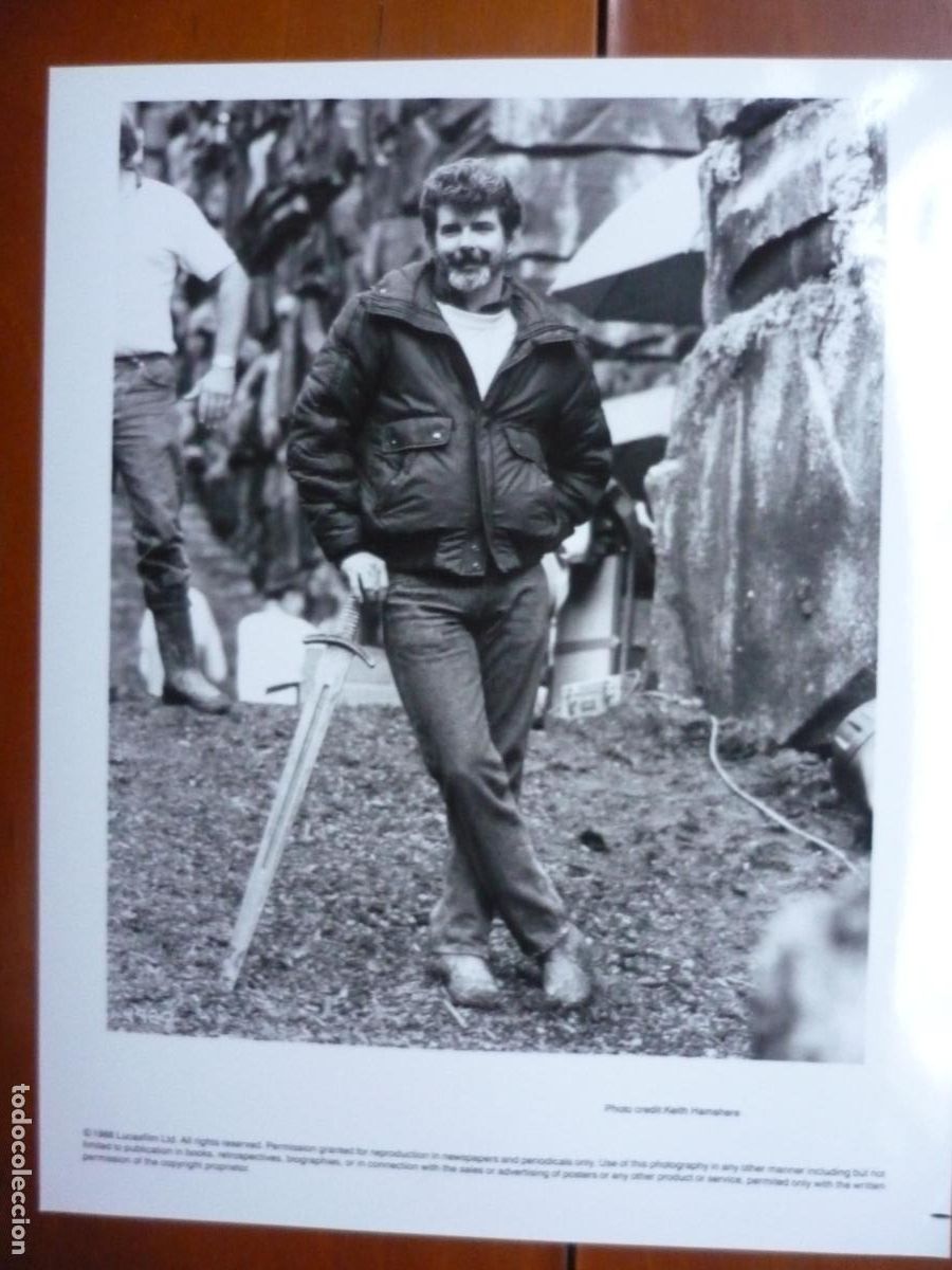 Kino: george lucas - foto original b/n - cinema filmmaker - willow