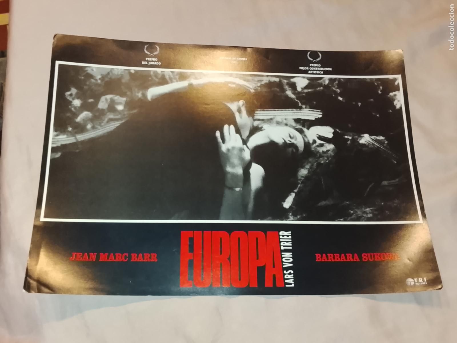 Kino: CARTEL AFICHE FOTOCROMO ORIGINAL - EUROPA LARS VON TRIER JEAN MARC BARR BARBARA SUKOWA
