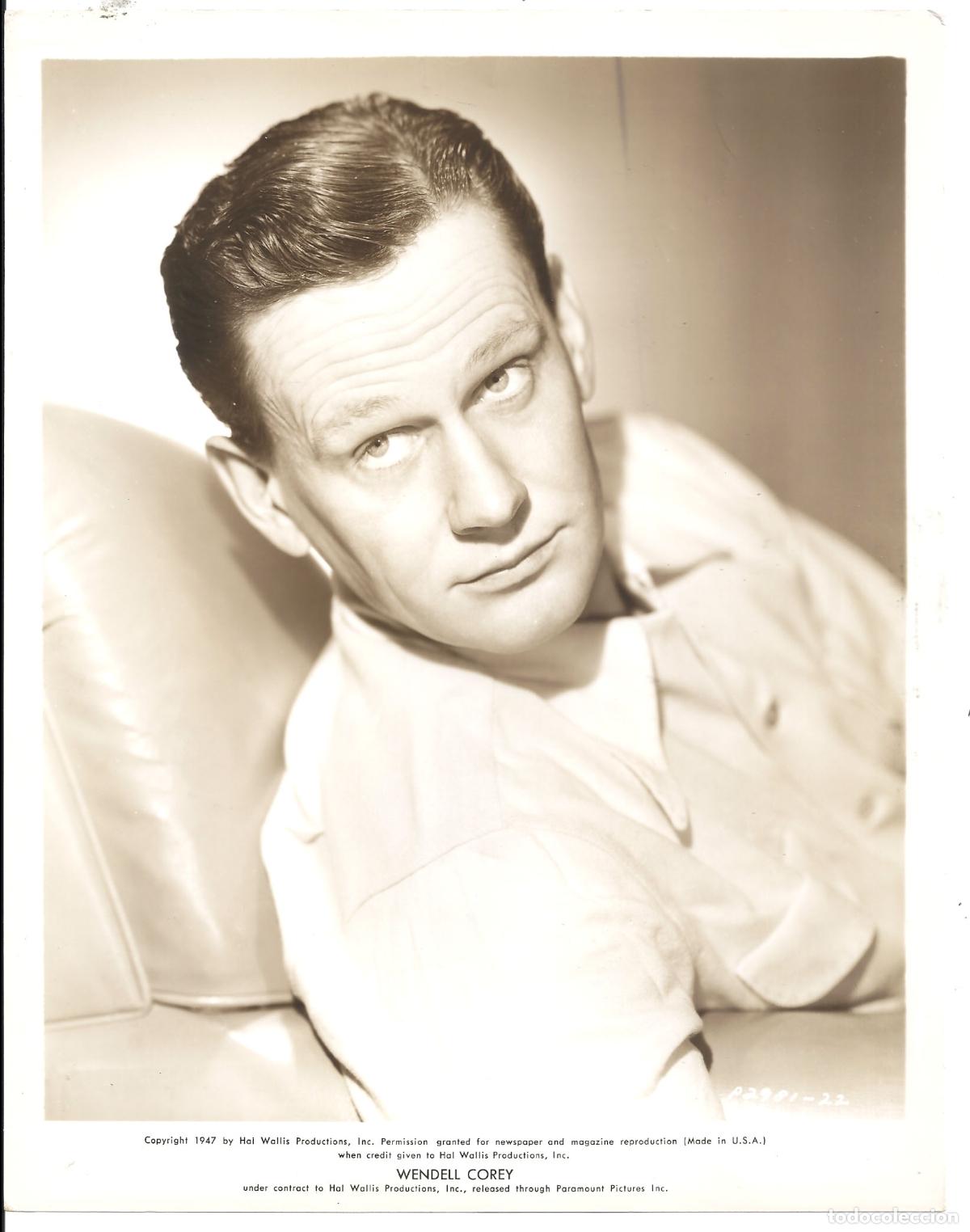 Cine: F36464 WENDELL COREY FOTO B/N ORIGINAL AMERICANA