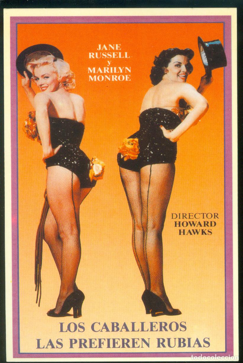 Kino: POSTAL MARILYN MONROE - ORIGINAL EUROPA N&ordm; 221 - LOS CABALLEROS LAS PREFIEREN RUBIAS