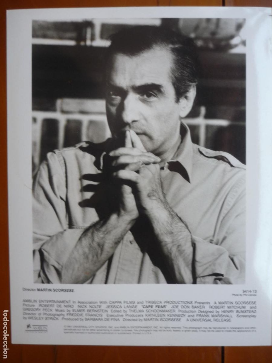 Cinema: martin scorsese - foto original b/n - cinema filmmaker - cape fear el cabo del miedo