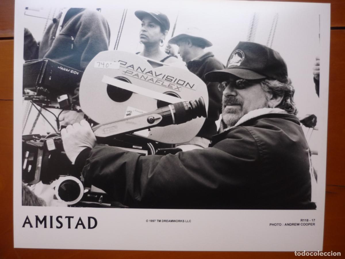 Cinema: steven spielberg - foto original b/n - cinema filmmaker - amistad - panavision panaflex