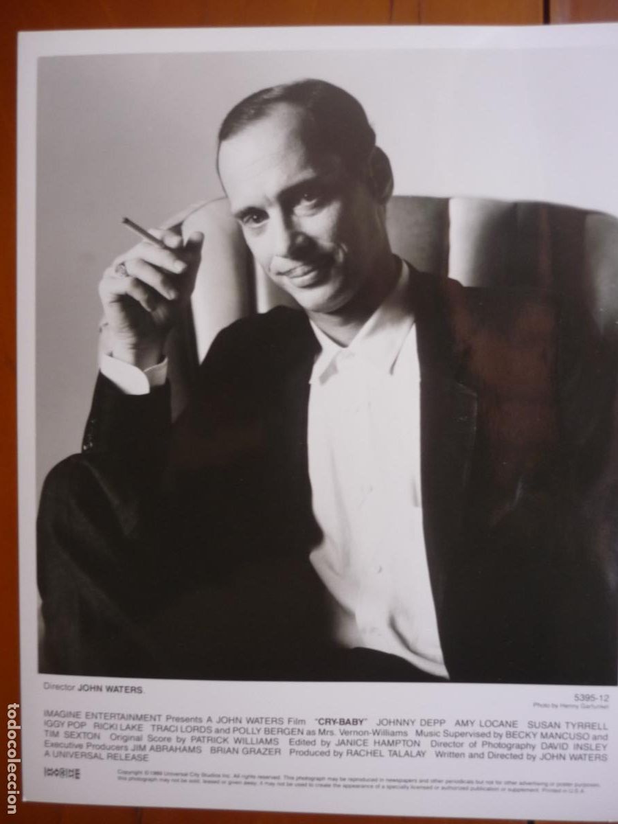 Kino: john waters - foto original b/n - cinema filmmaker - cry-baby