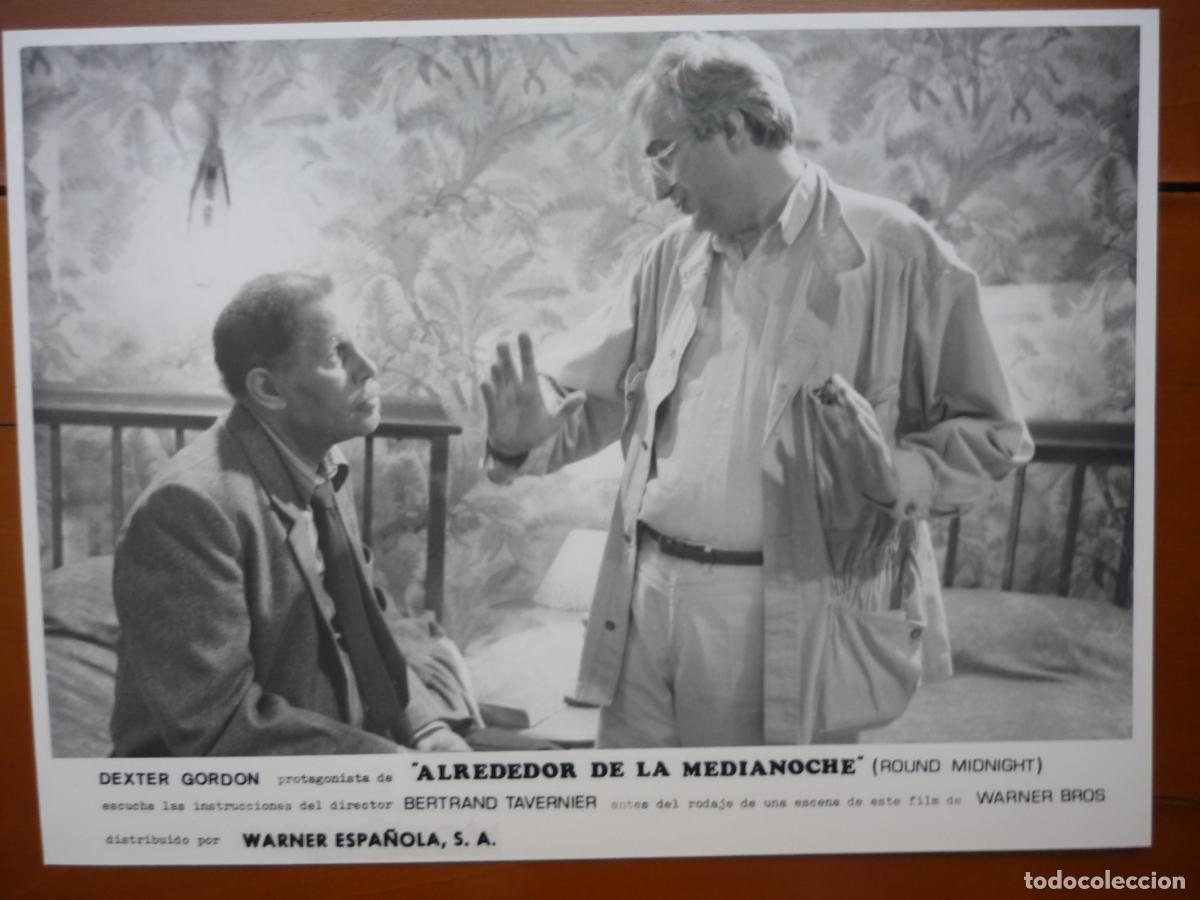 Kino: bertrand tavernier - foto original b/n - cinema filmmaker - alrededor de la medianoche dexter gordon