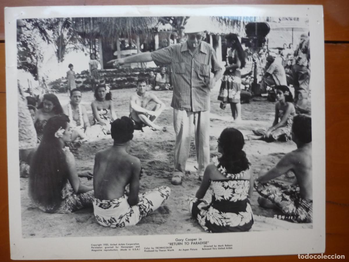 Kino: mark robson - foto original b/n - cinema filmmaker - return to paradise