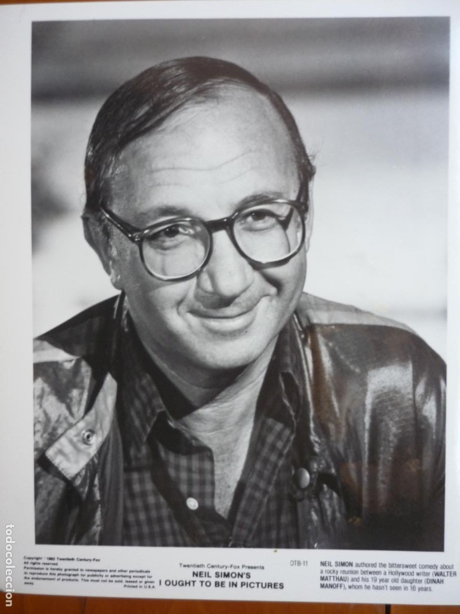 Cin&eacute;ma: neil simon - foto original b/n - cinema screenwriter guionista - i ought to be in pictures