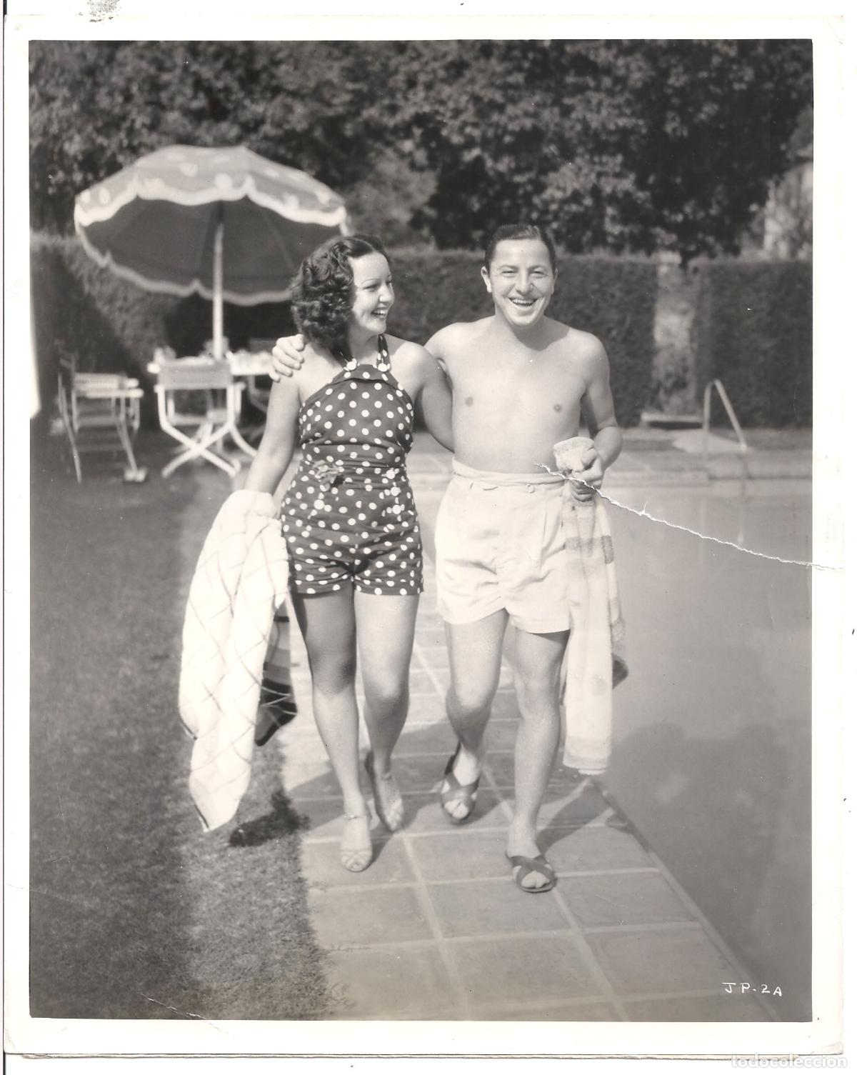 Kino: F36596 JOE PENNER ELEANOR MAY esposa FOTO B/N ORIGINAL AMERICANA