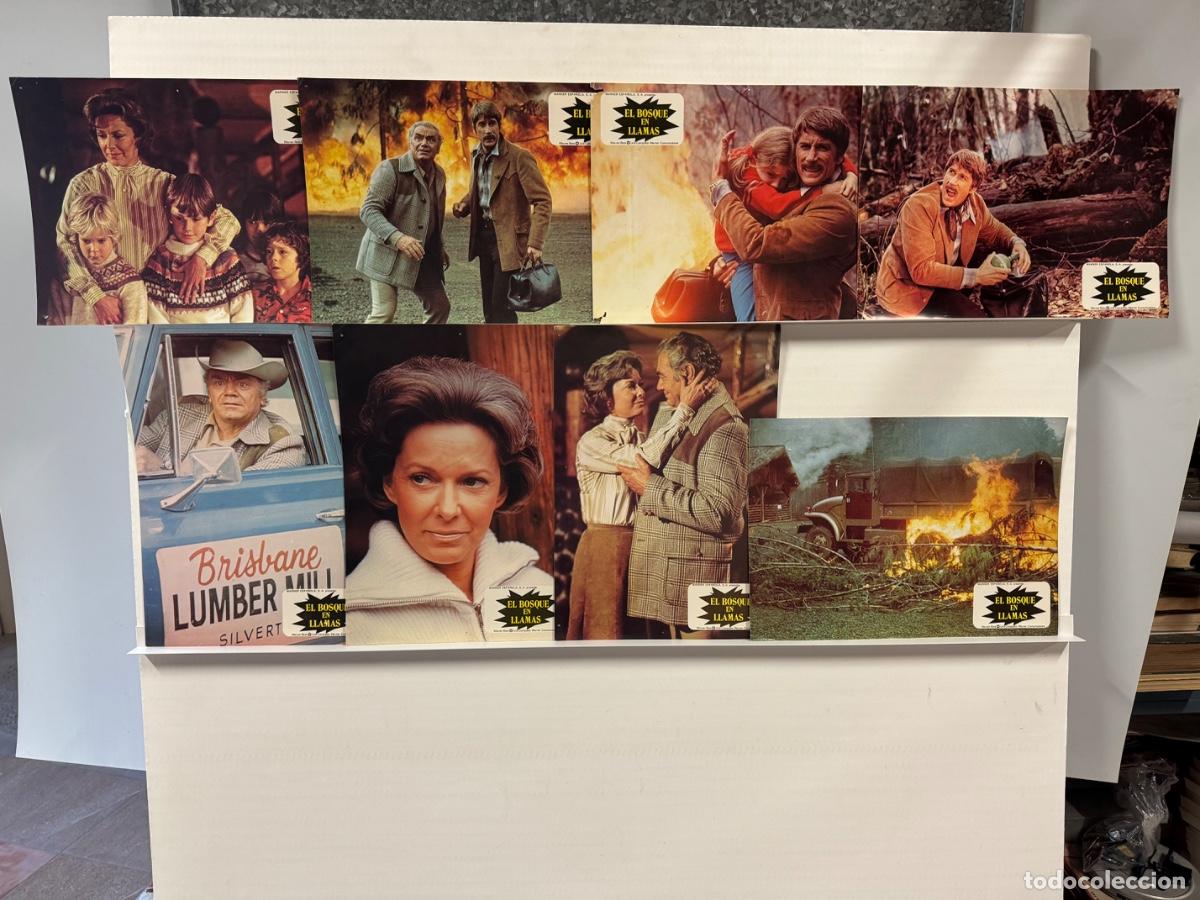 Cine: El bosque en llamas, Ernest Borgnine, 8 fotocromos