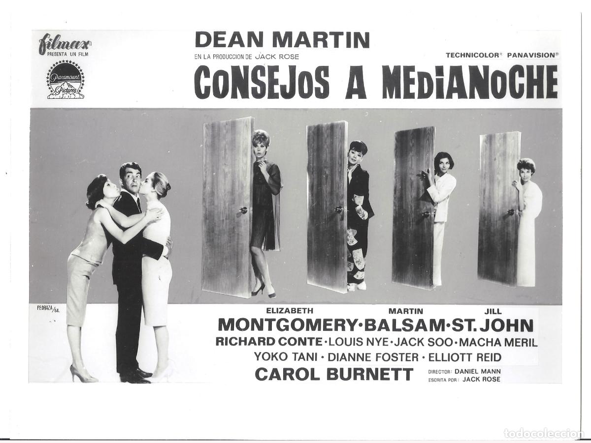 Cine: F36891 DEAN MARTIN CONSEJOS A MEDIANOCHE FOTO B/N ORIGINAL ESPA&Ntilde;OLA