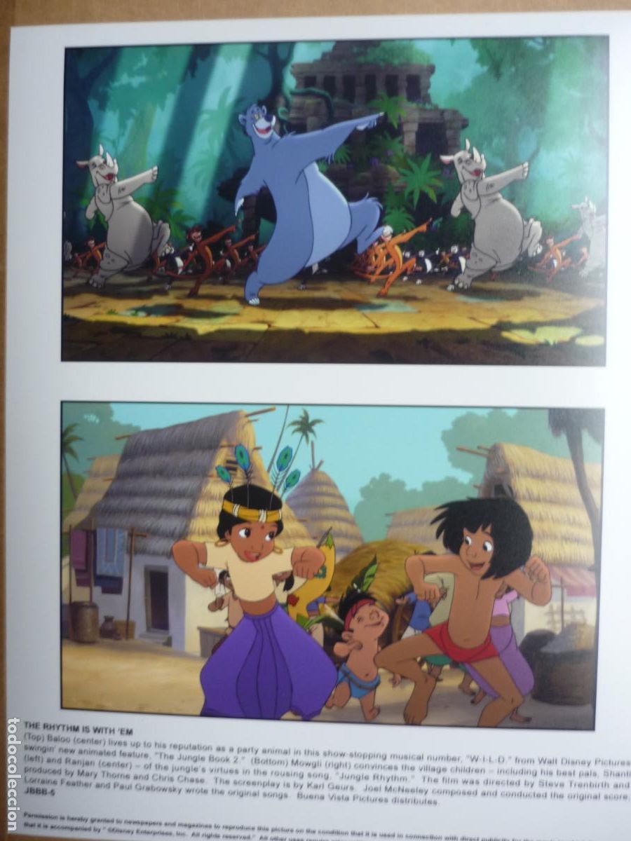 Cine: the jungle book 2 - foto original color - el libro de la selva 2 animacion walt disney