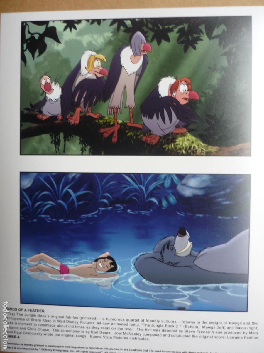 Cine: the jungle book 2 - foto original color - el libro de la selva 2 animacion walt disney