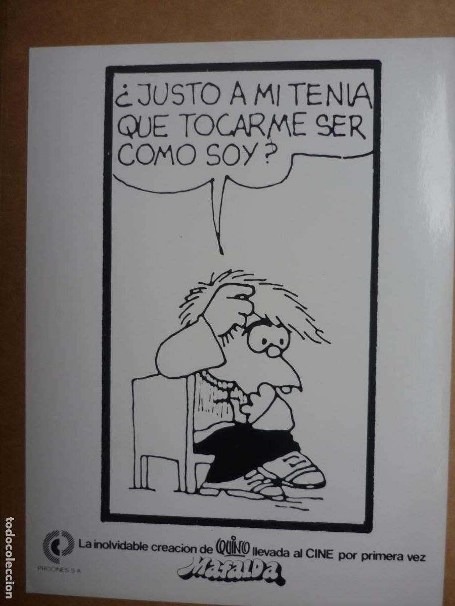 Cine: mafalda - foto original b/n - quino animacion - felipe