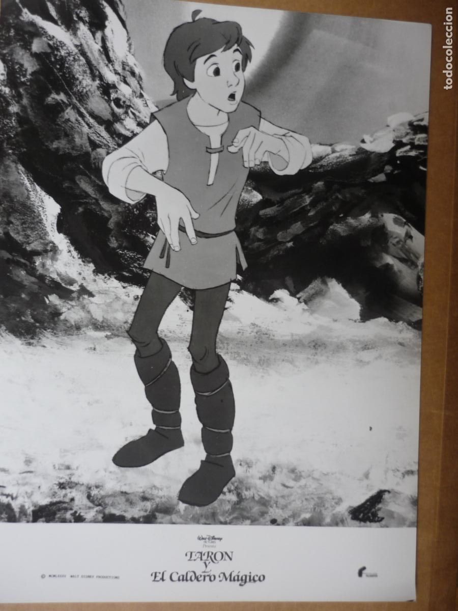 Cine: taron y el caldero magico - foto original b/n - walt disney animation animation - filmayer