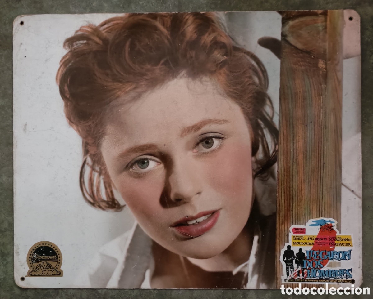 Cine: Fotograma de cart&oacute;n. Llegaron dos hombres. Paco Rabal, Ulla Jaccobsson