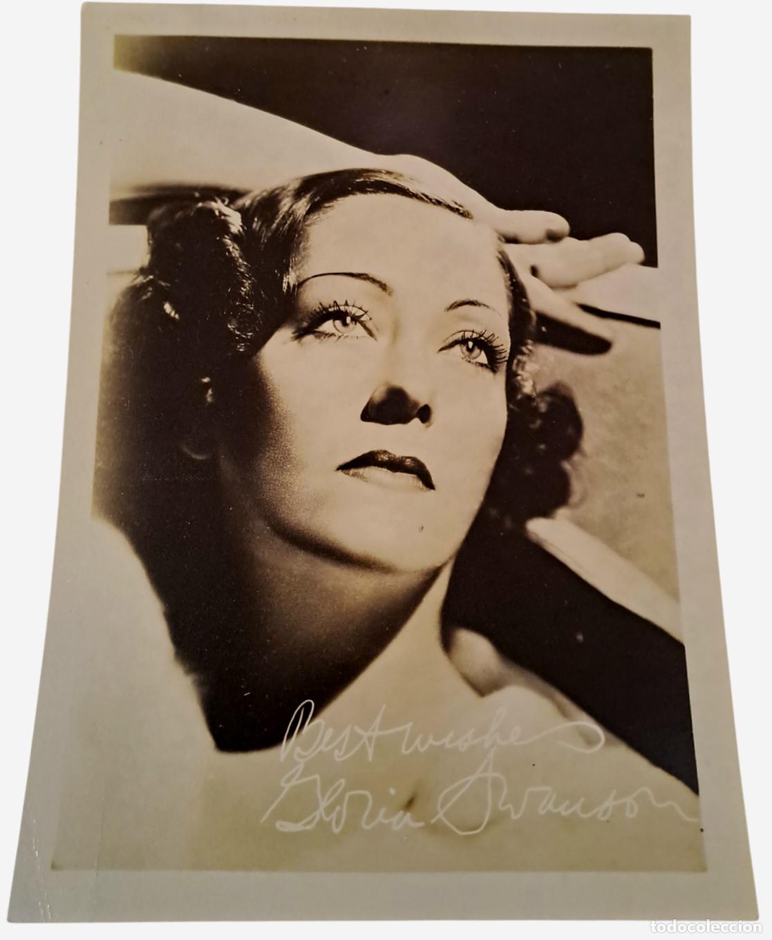 Kino: FOTOGRAF&Iacute;A DE GLORIA SWANSON CON AUT&Oacute;GRAFO IMPRESO.
