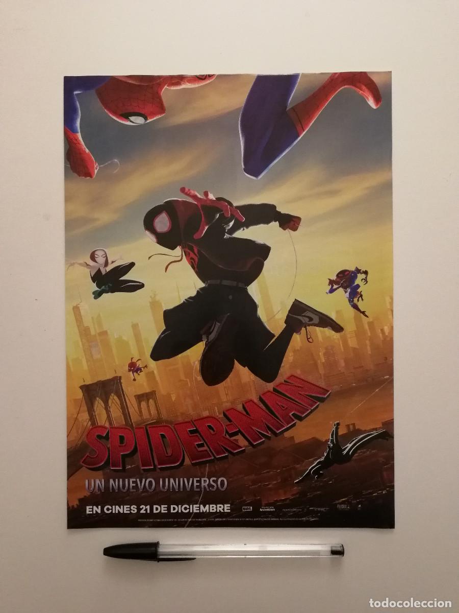 Kino: ANUNCIO ACARTONADO -A4- Spider-Man - SPIDERMAN UN NUEVO UNIVERSO - MARVEL - TOM HOLLAND - LAMINA