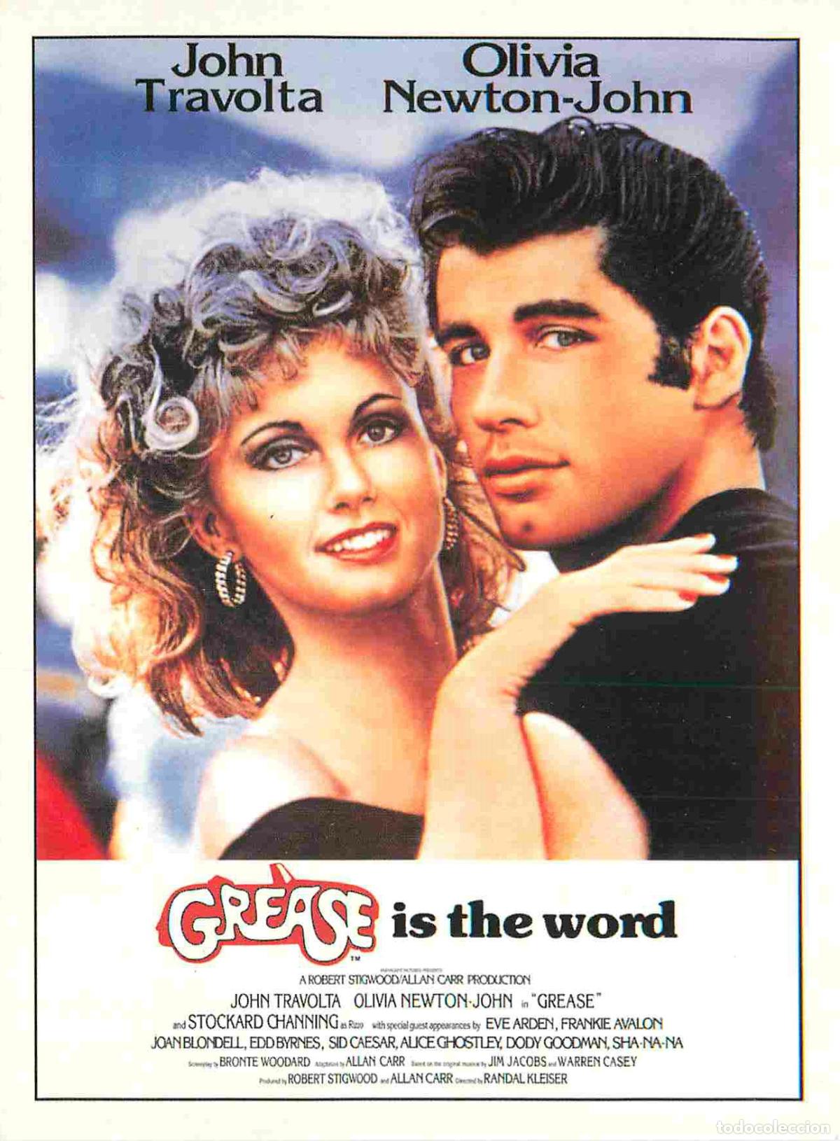 Cinema: Carte Postale - Cinema - Affiche de Film - Grease is the word - John Travolta - Olivia Newton-John -