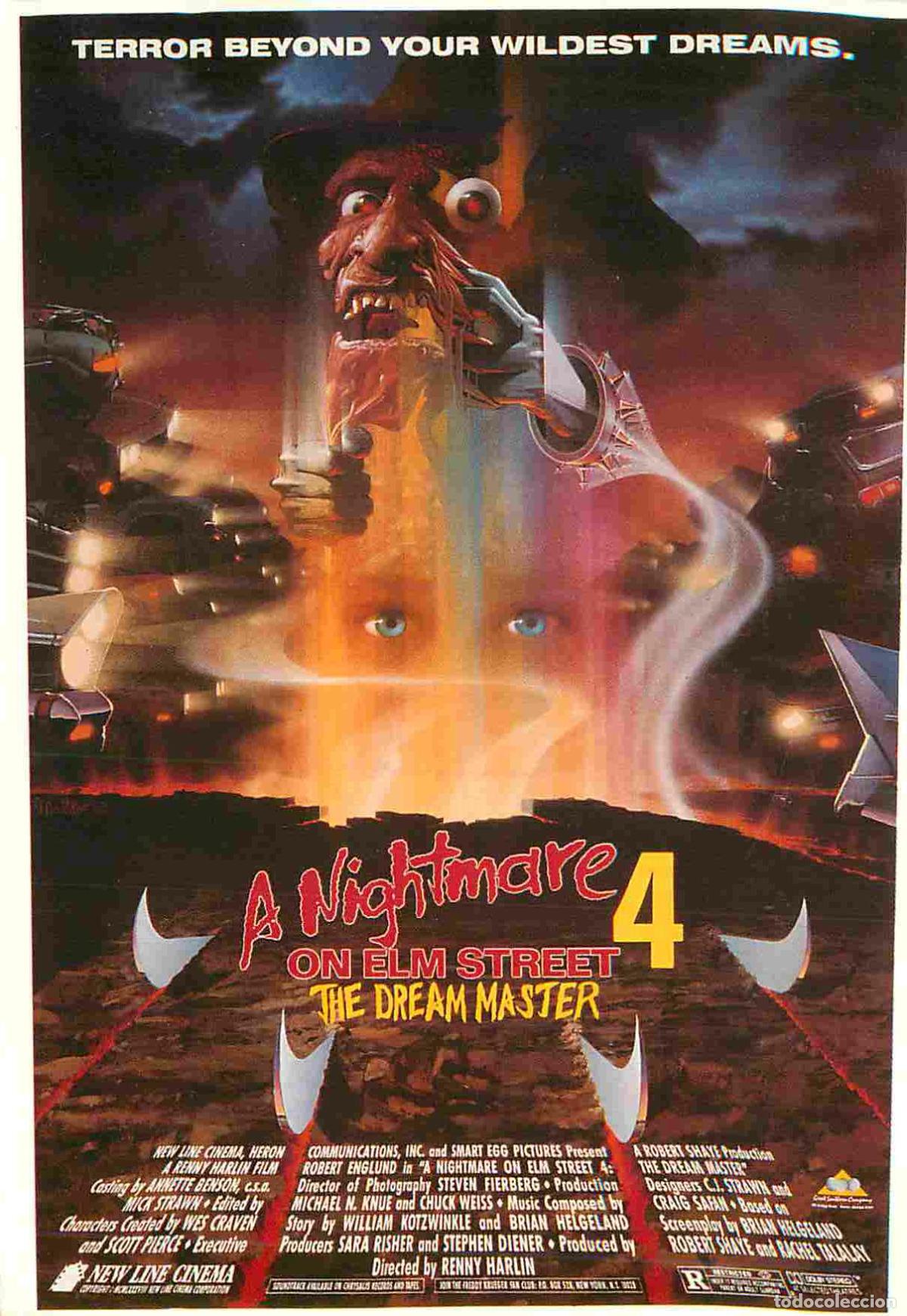 Cinema: Carte Postale - Cinema - Affiche de Film - A nightmare on elm street 4 the dream master - CPM - Voir