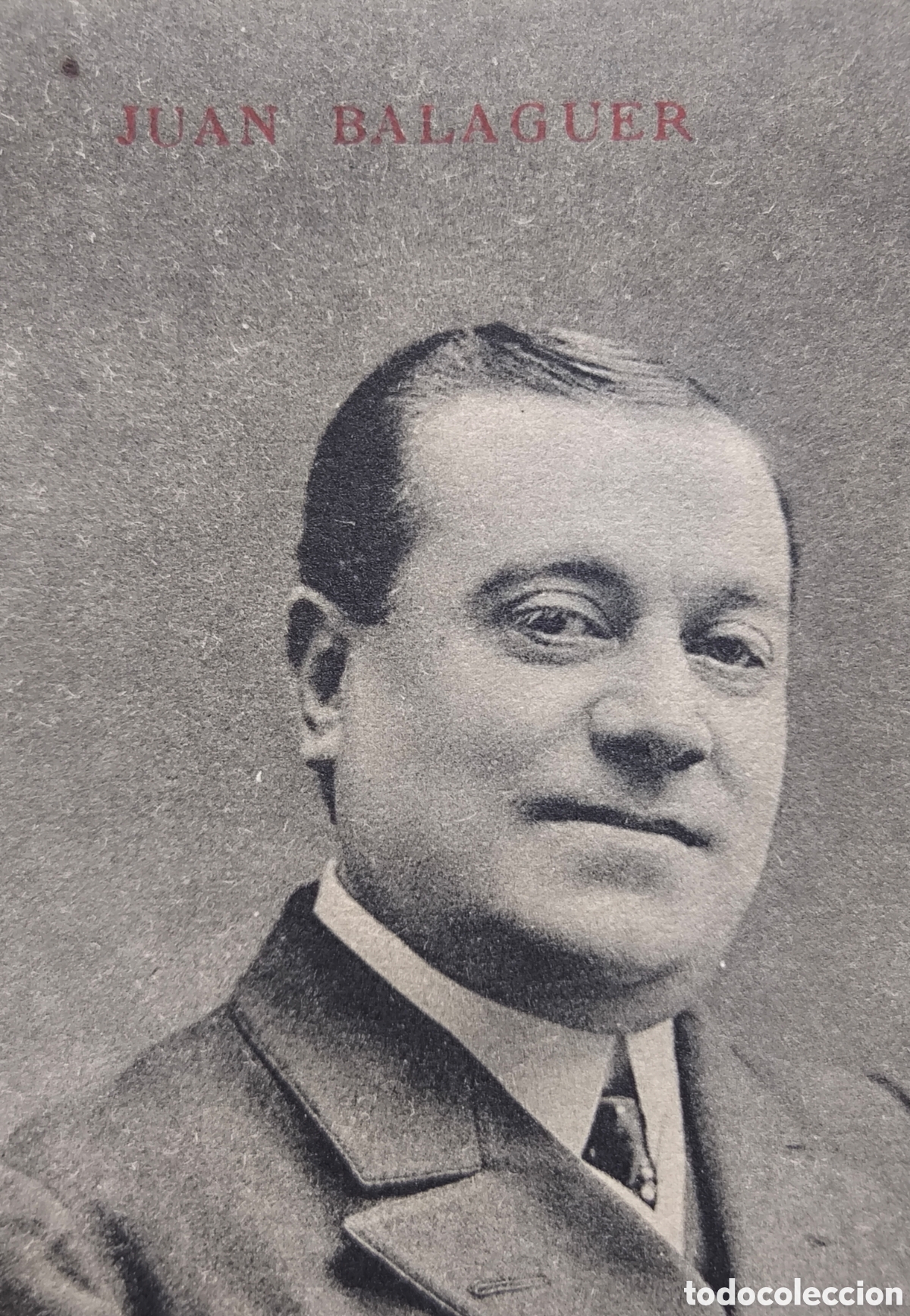 Cine: JUAN BALAGUER ACTOR TEATRO POSTAL REVERSO PUBLICIDAD CASA GUAMIS BARCELONA C. 1905
