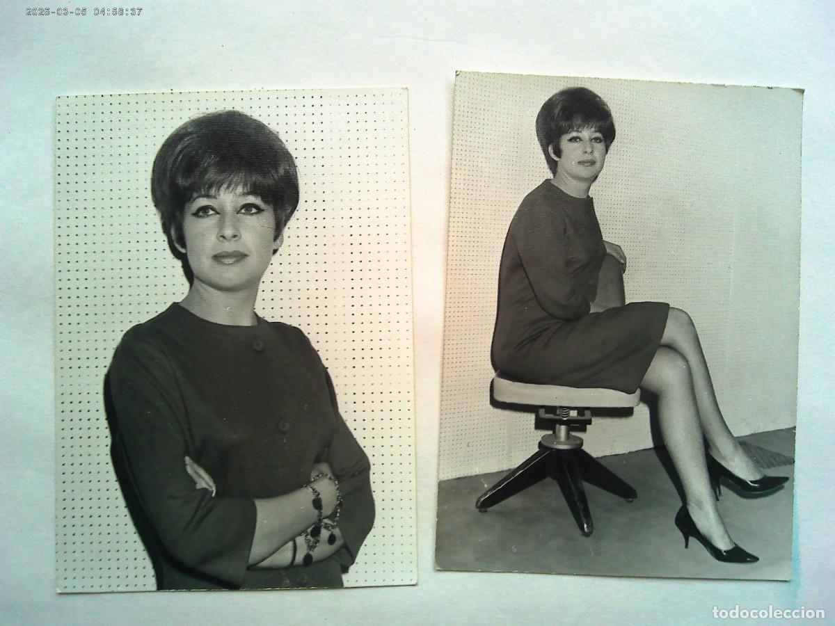 Cin&eacute;ma: LOTE DE 2 FOTOS DE LA LOCUTORA Y ACTRIZ DE RADIO MARISA CARRILLO , 1967
