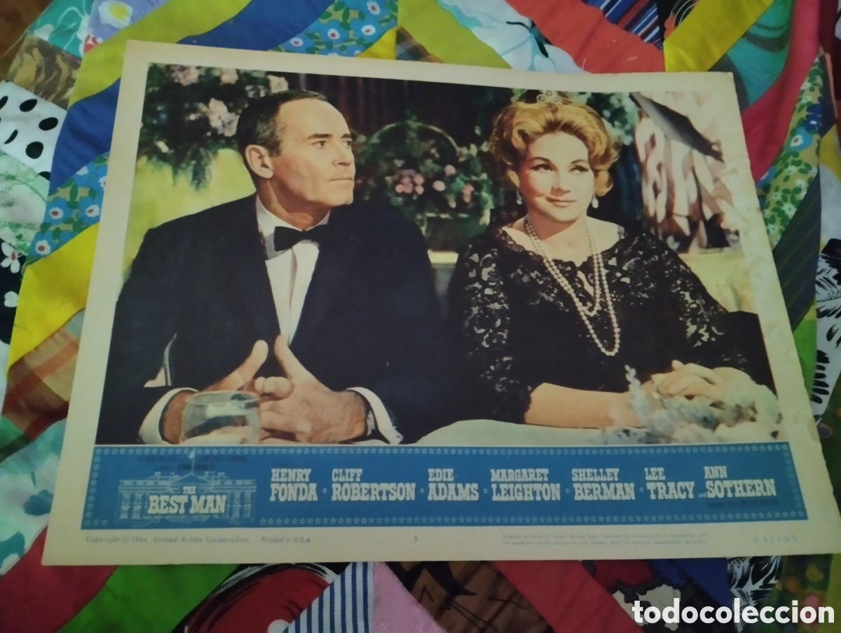 Cine: 1 LOBBY CARD AMERICANO - EL MEJOR HOMBRE 1964