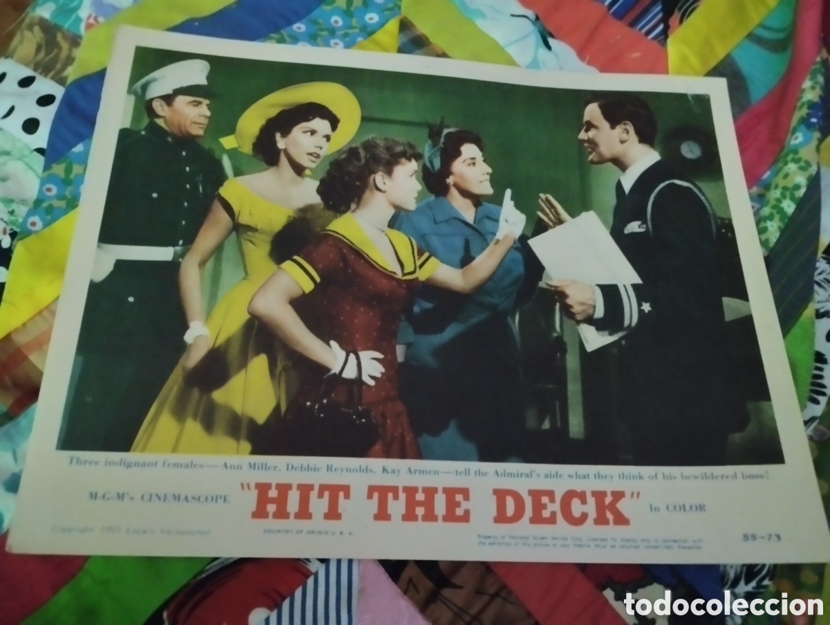Cine: 1 LOBBY CARD AMERICANO - TODOS A CUBIERTA 1955