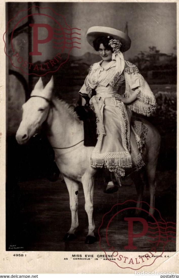 Kino: Miss Evie Greene as Consuelo in Havana Rotary Photo Actress Singer ANE DONKEY EZEL ESEL MULES donkey