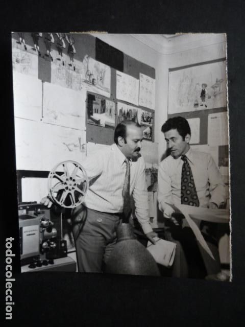 Cine: CRUZ DELGADO Y ANTONIO DE FONT DIRECTORES DE CINE ANTIGUA FOTOGRAFIA 13 X 11 CM