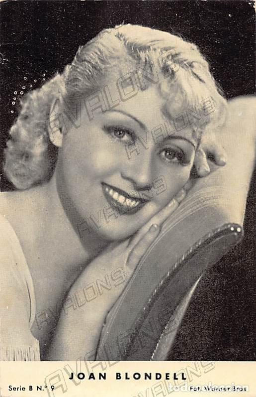Kino: Postal de la actriz Norteamericana Joan Blondell (1906-1979)