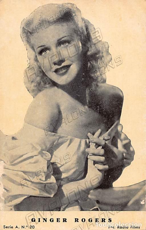 Kino: Postal de la actriz Norteamericana Ginger Rogers (1911-1995)