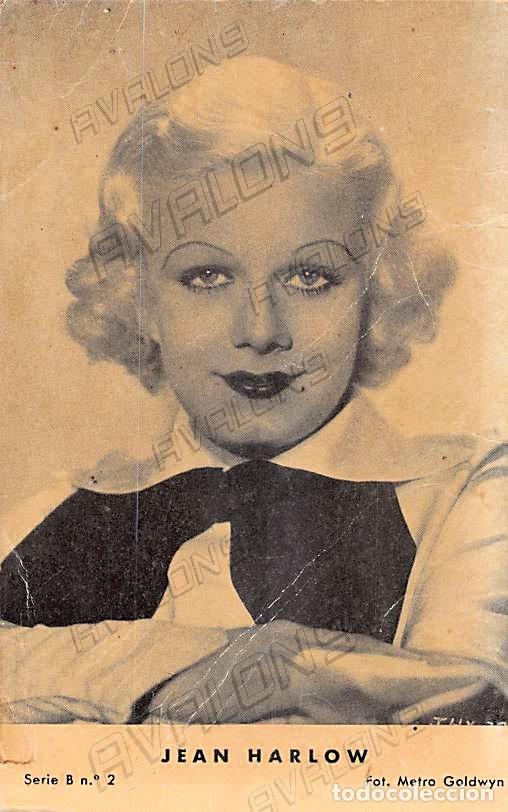 Kino: Postal de la actriz Norteamericana Jean Harlow (1911-1937)