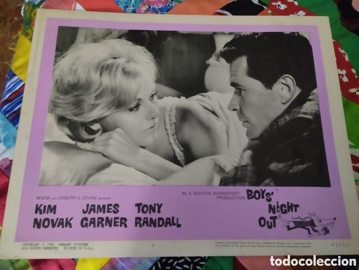 Cine: 2 LOBBY CARDS AMERICANOS - UNA VEZ POR SEMANA 1962