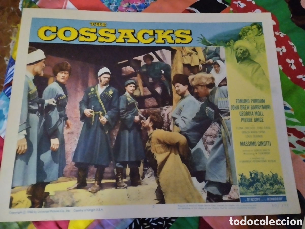 Cine: LOBBY CARD AMERICANO - LOS COSACOS 1960